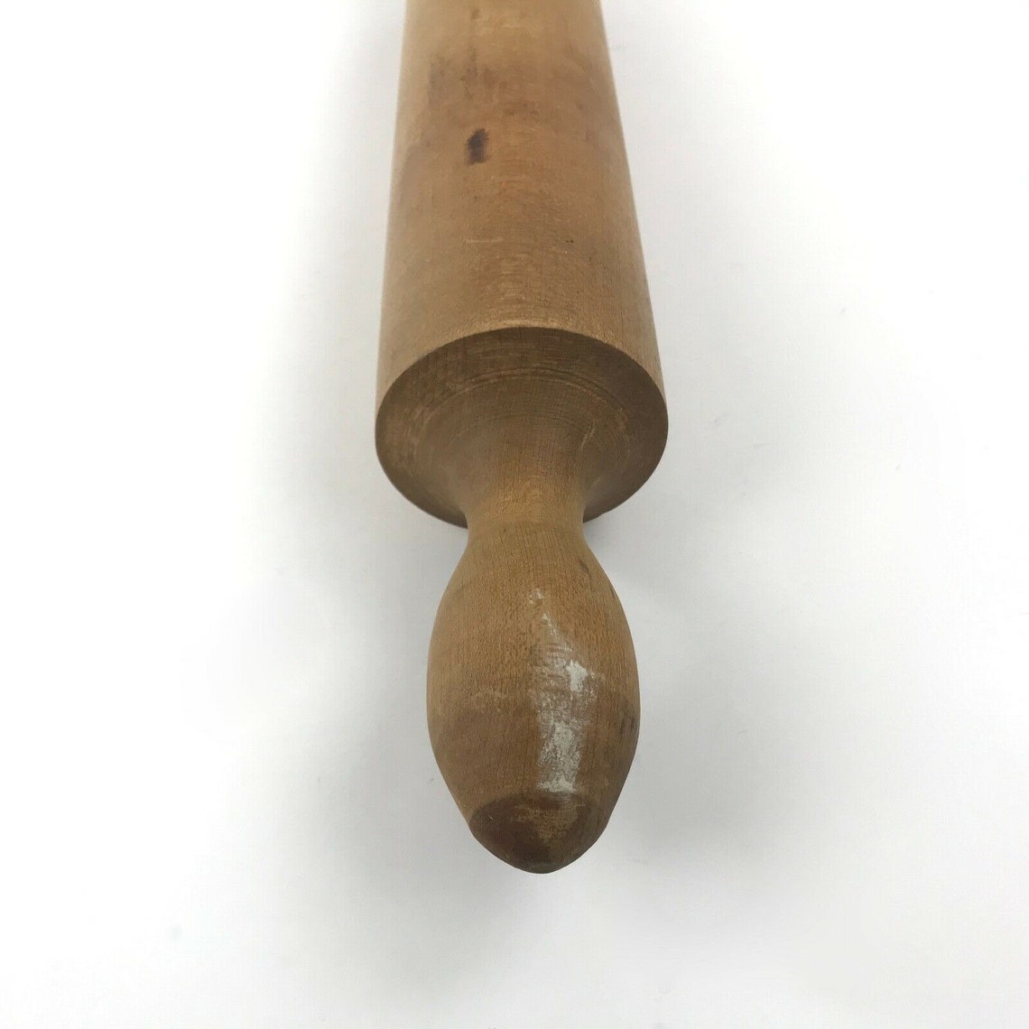 Vintage Solid Wood One Piece Rolling Pin 19 Long Etsy