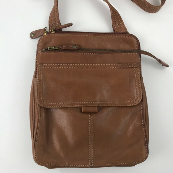 Fossil Brown Leather Crossbody Purse Shoulder Bag