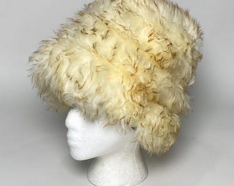 Dyed Tuscan Lamb Fur Hat, Fluffy Winter Hat, Made in Italy, Womens One Size