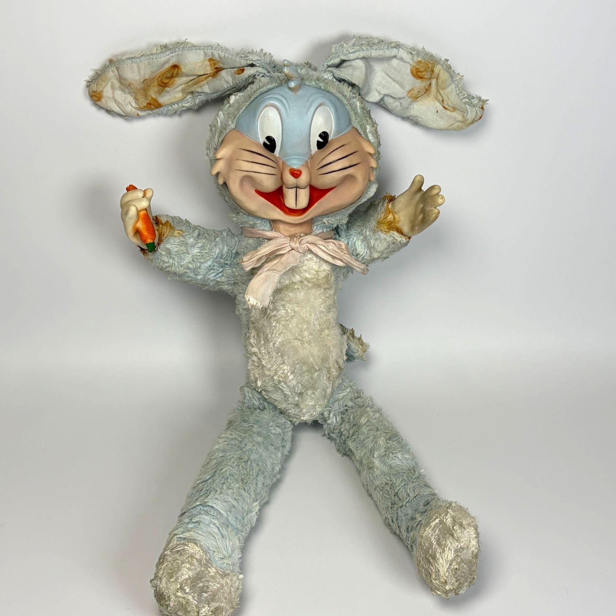 Vintage Rubber Face Bunny - Etsy