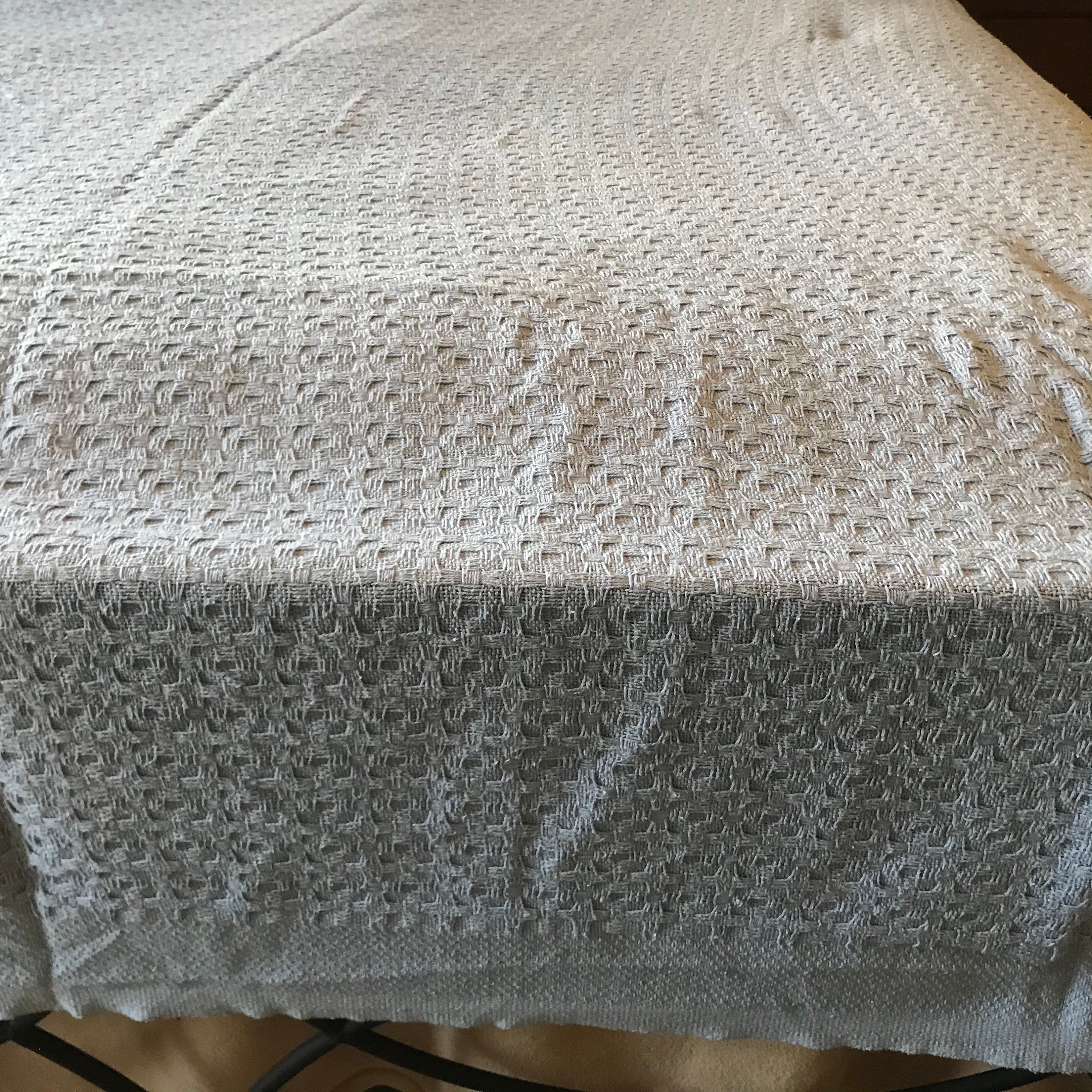 Vintage Chatham Blue Cotton Weave Blanket 88 X Etsy