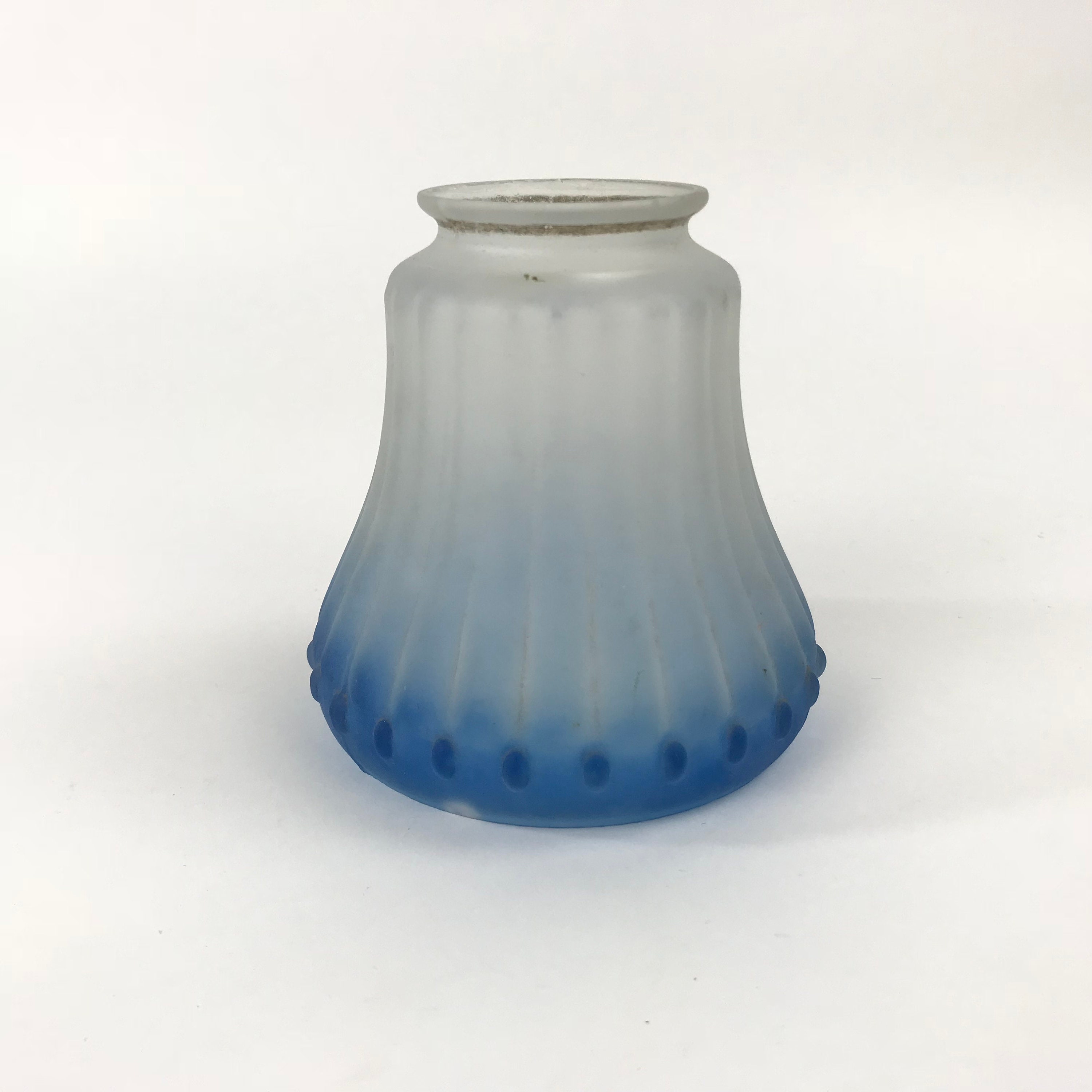 Vintage Frosted Glass Lamp Shade Bell Shaped Lamp Shade Etsy