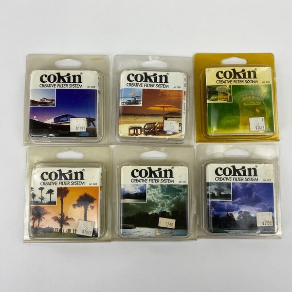 Lot of 6 Cokin Creative Filter Systems, Graduated Fluo, Center Spot, Sunset, All New