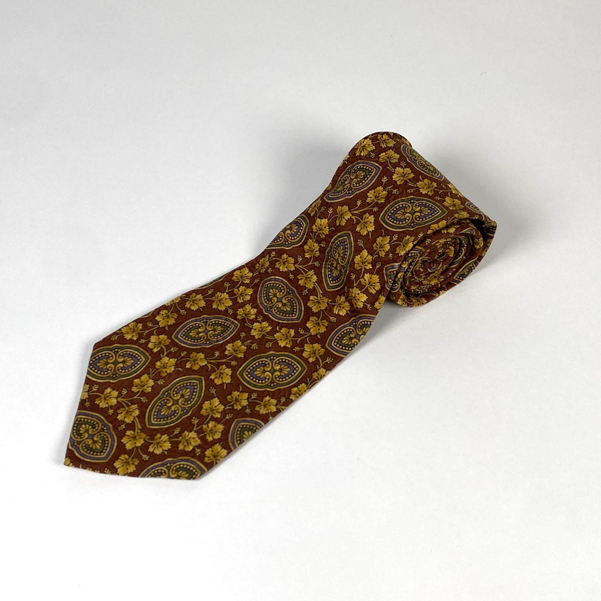 Burberrys of London Vintage Men\'s Upcycled Tie Burgundy Medallion Silk Headband Burberry Tie for Men - Etsy main image 3