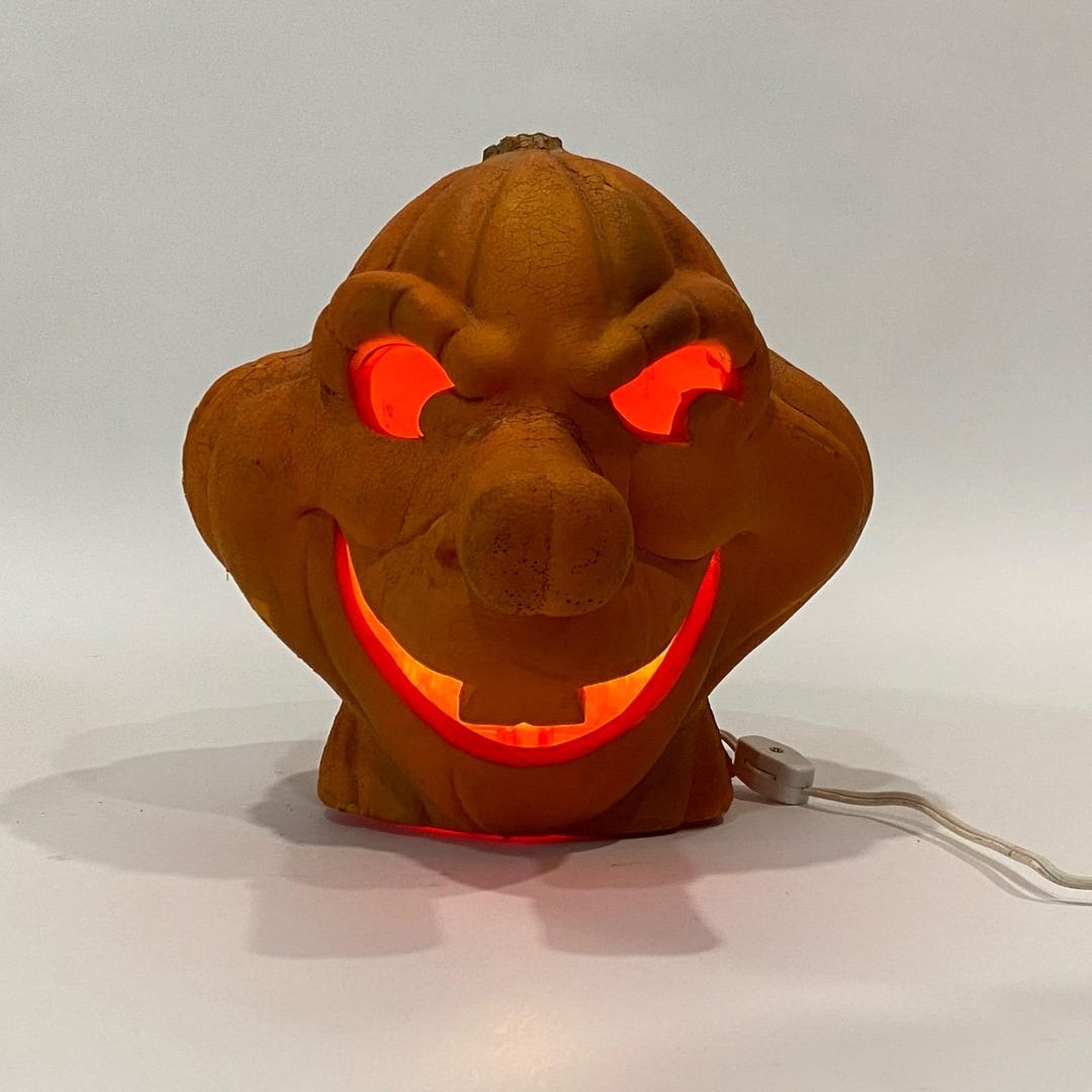 Trendmasters 1995 Casper Stinky Jack O Lantern, Foam Blow Mold Light up ...