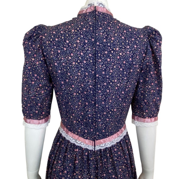 Handmade Maxi Dress, Purple Floral, Puff Sleeves,… - image 6