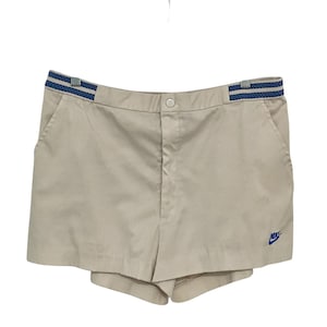 Vintage 80s Nike Tennis Shorts Mens Size 36, White, Stretch, Made In Japan