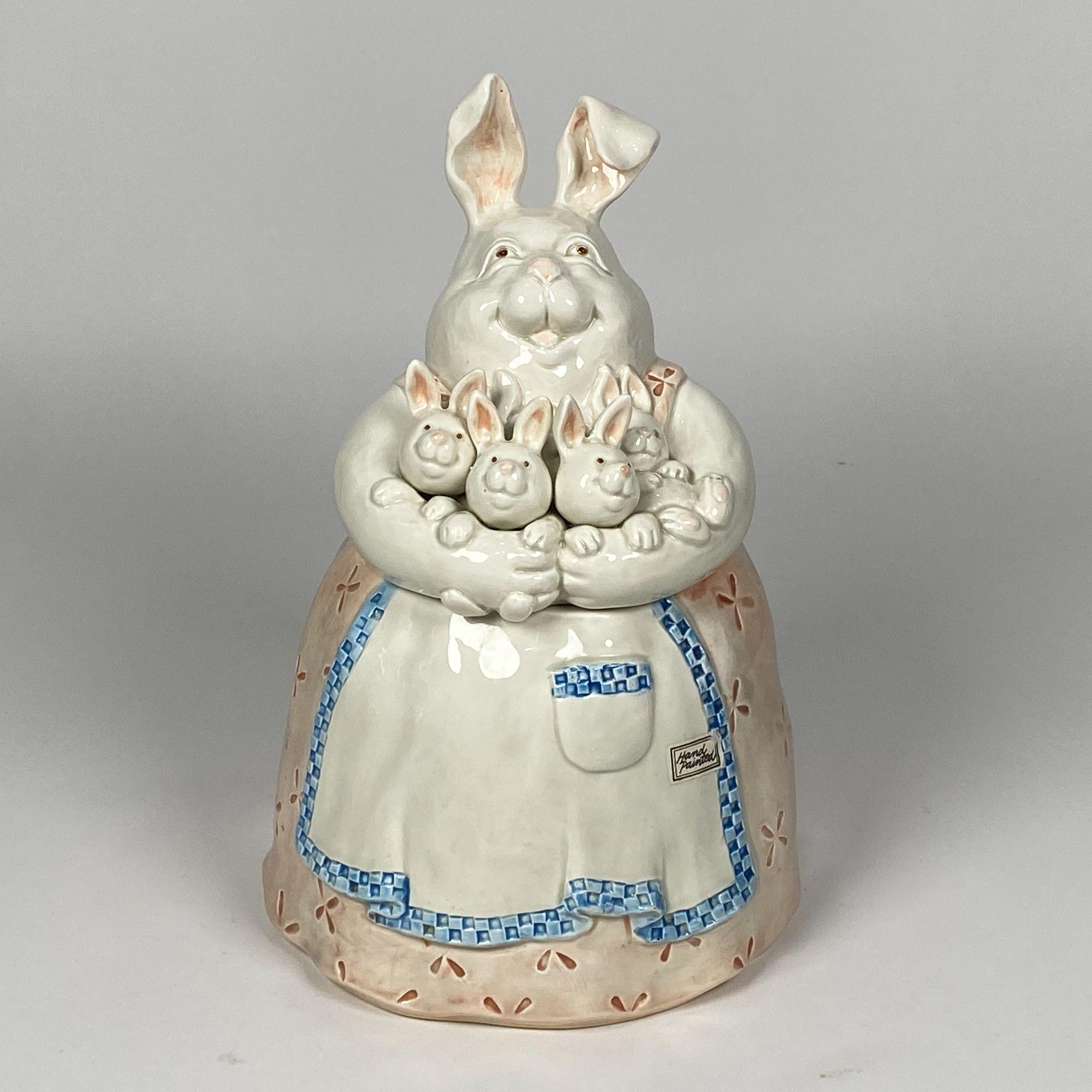 Fitz and floyd rabbit cookie jar - Etsy 日本