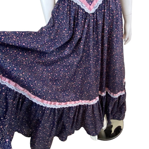 Handmade Maxi Dress, Purple Floral, Puff Sleeves,… - image 3