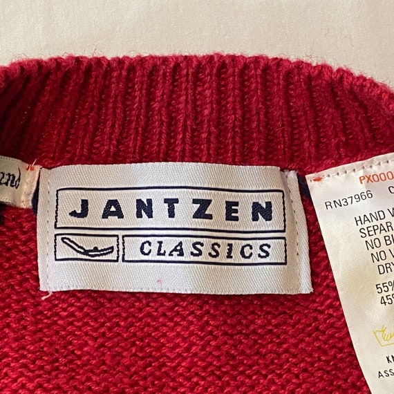 Jantzen Classics Sweater Vest, Button Up, Hand Em… - image 5