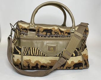 Bovano American Uni Safari Theme Tapestry Luggage Duffel Bag  display picture 1