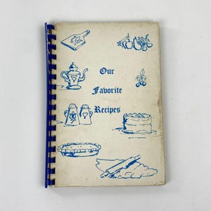 1968 Nos recettes préférées livre de recettes par l'église mennonite de Salford, livre relié à spirales