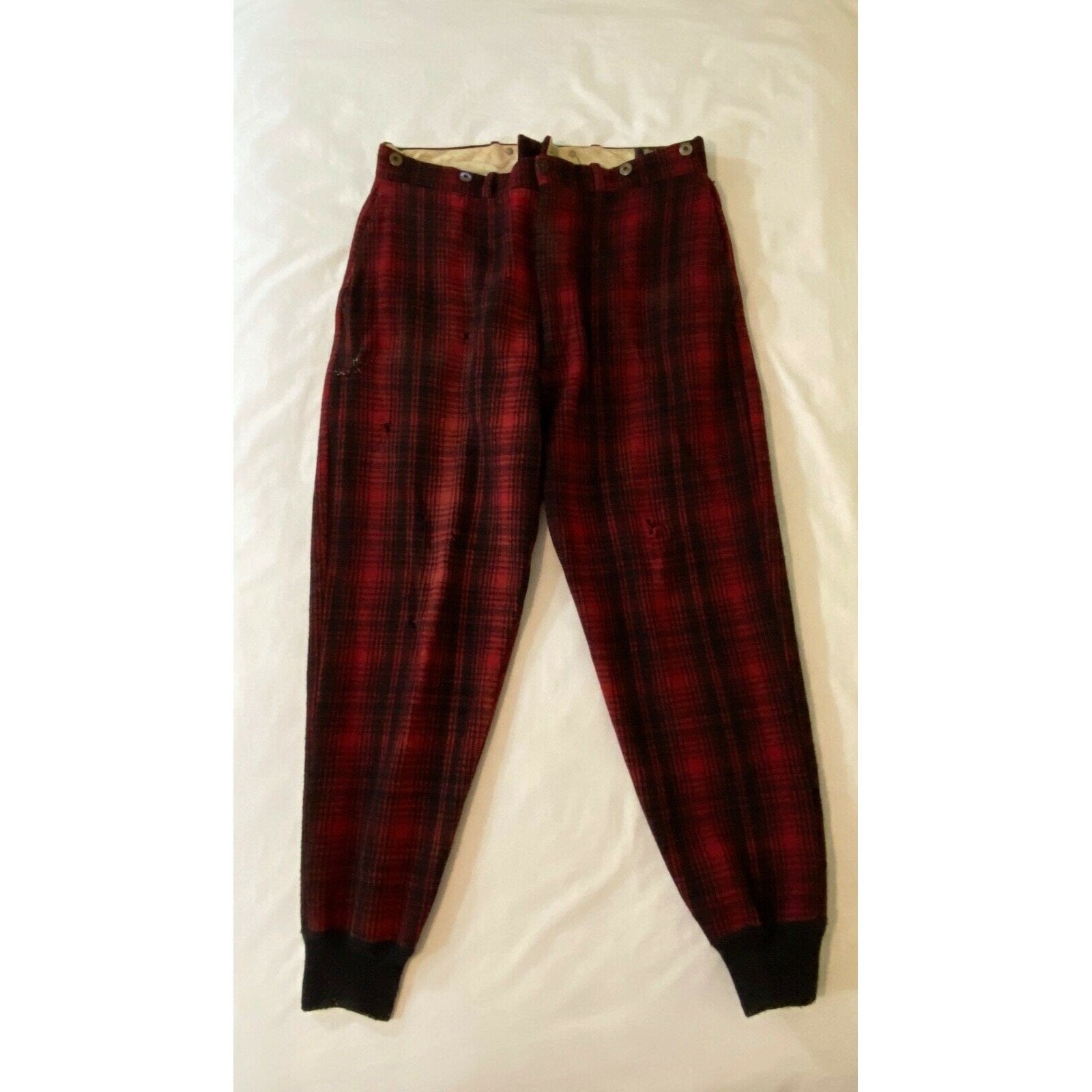 Woolrich Wool Hunting Mens Pants Red Buffalo Plaid 1950s Etsy UK