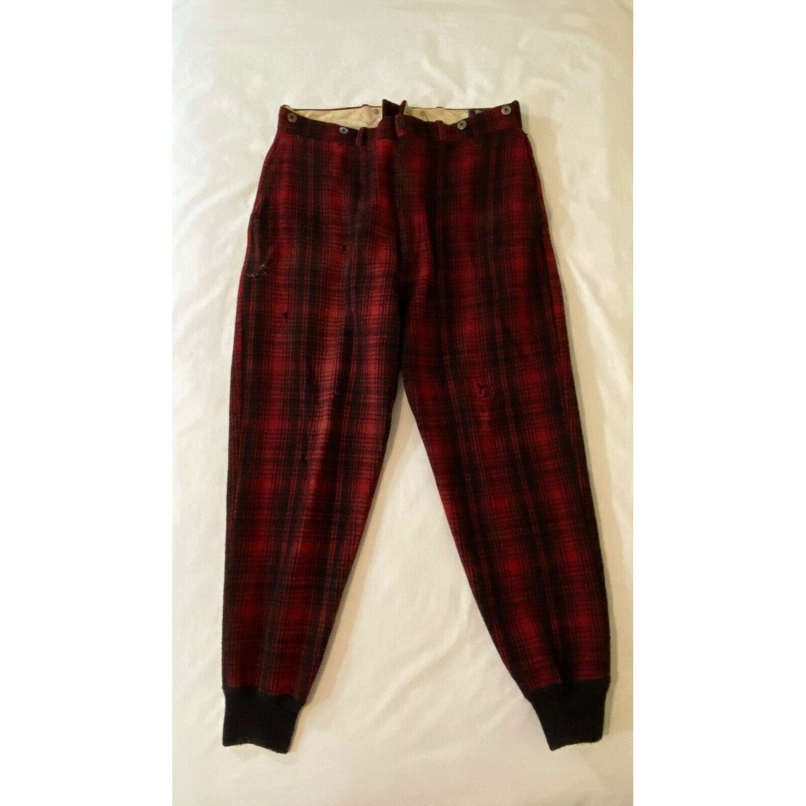 Woolrich Wool Hunting Mens Pants Red Buffalo Plaid 1950s - Etsy UK