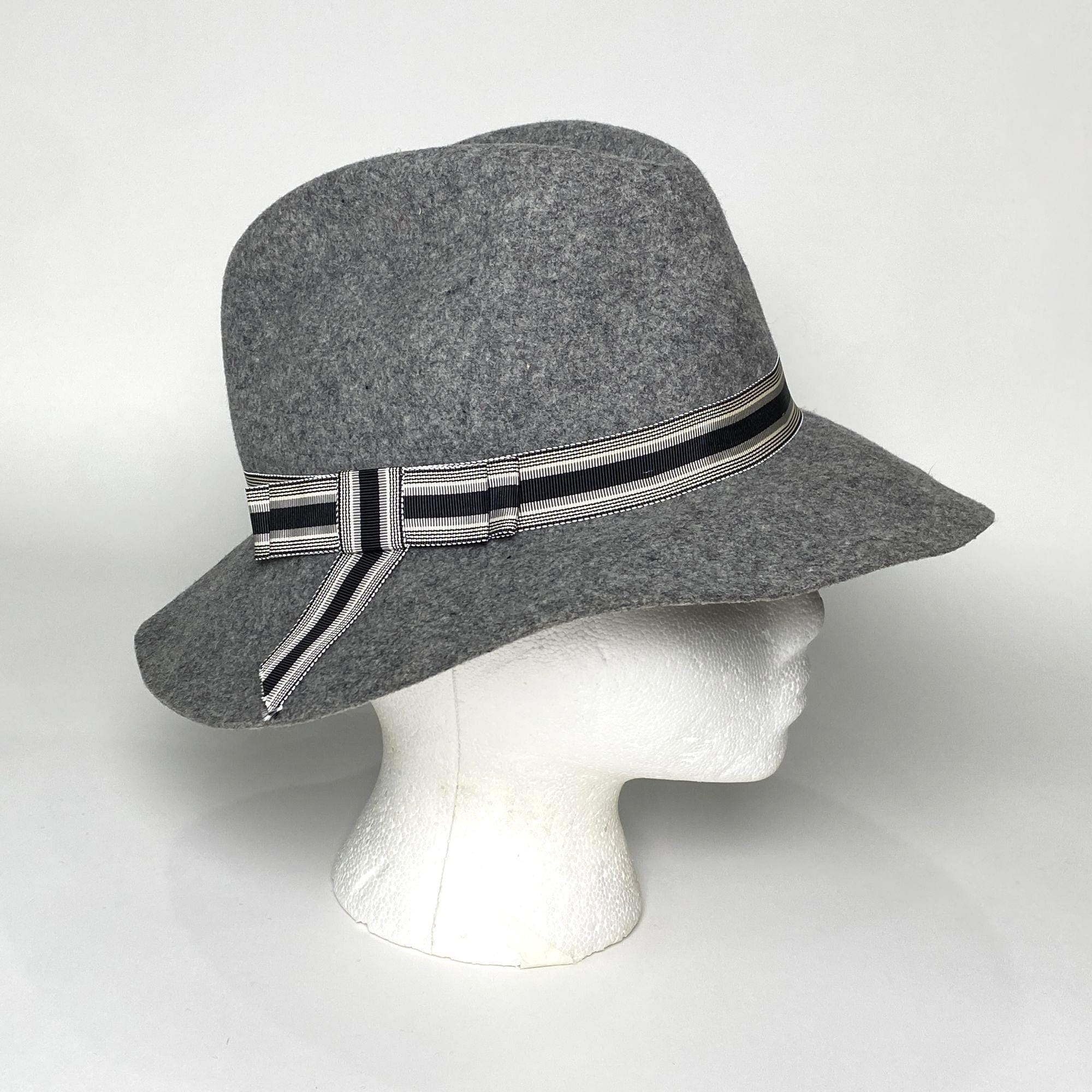 Betmar New York Wide Brim Fedora Hat, Striped Ribbon Band  display picture 2