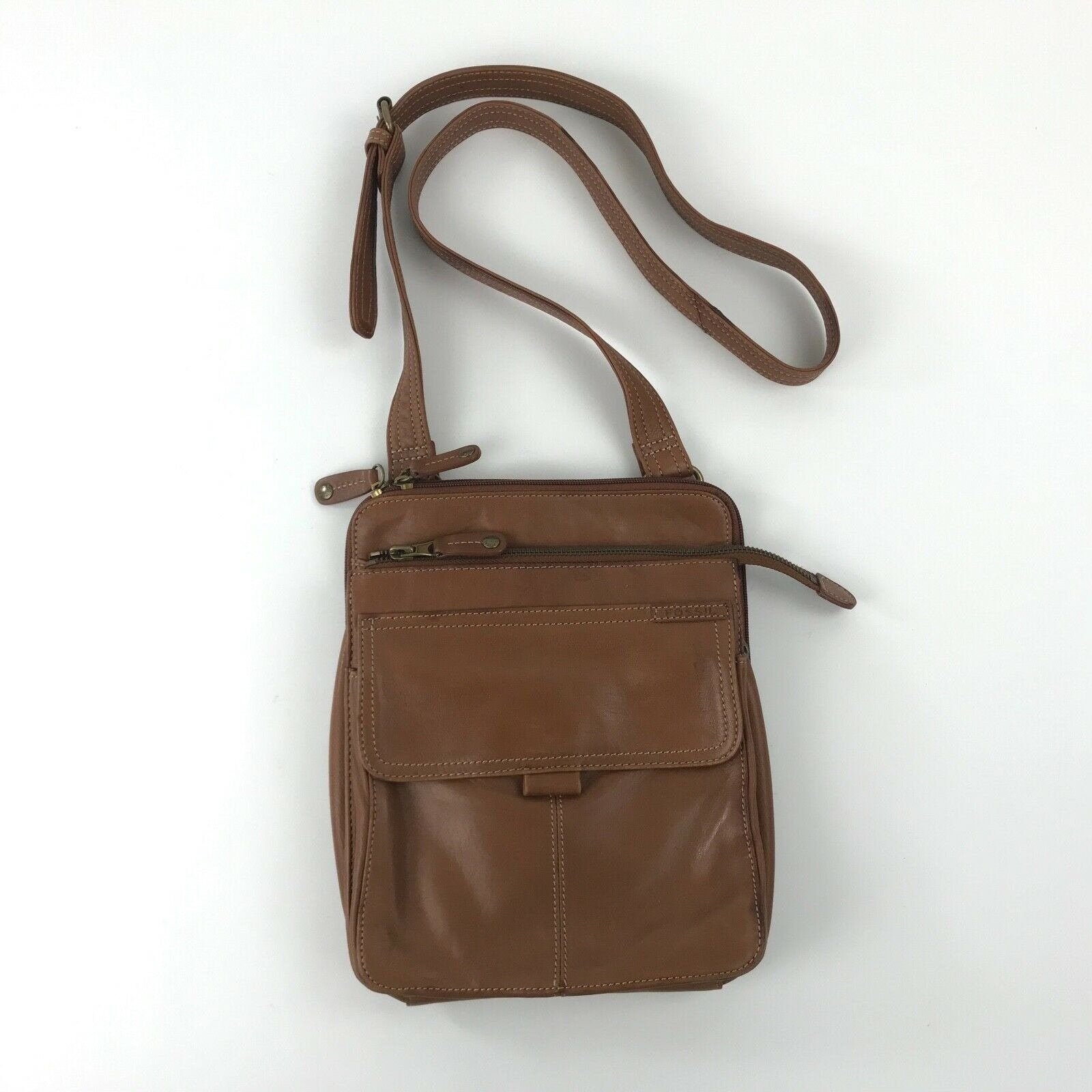 Fossil Brown Leather Crossbody Purse 