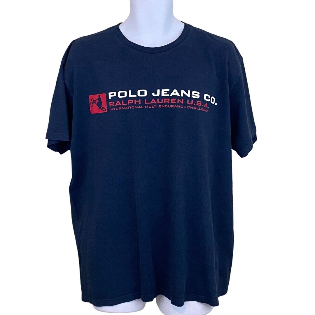 Polo Jeans Company Ralph Lauren T Shirt Mens XL, Multi Endurance Challenge 2000s, Short Sleeve Tee - Etsy Polo Jeans Company Ralph Lauren T Shirt Mens XL, Multi Endurance Challenge 2000s, Short Sleeve Tee - Etsy
