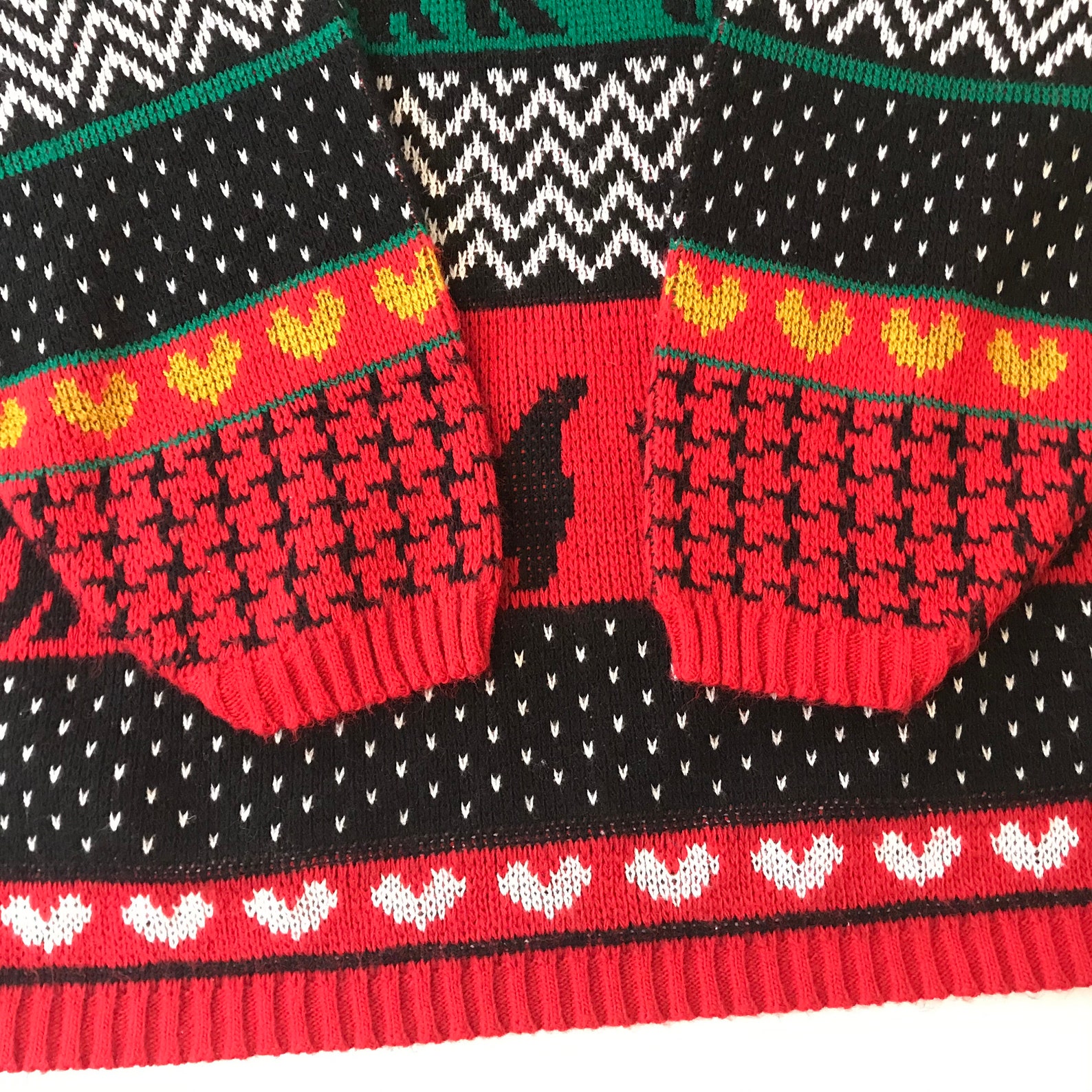 80s Adele Knitwear Scottie Dog Sweater Womens Size L Etsy