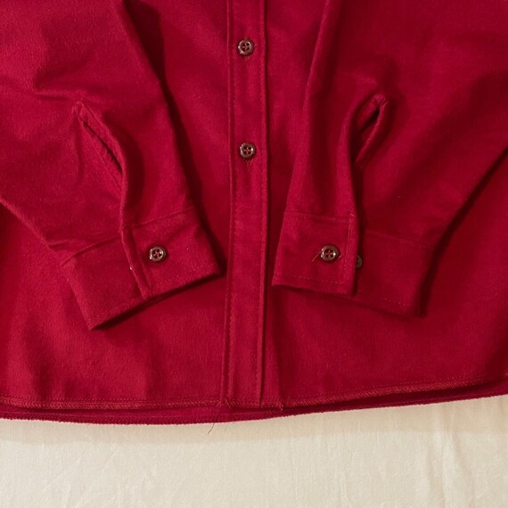 Ideal Red Chamois Flannel Shirt Mens Size L, Butt… - image 5