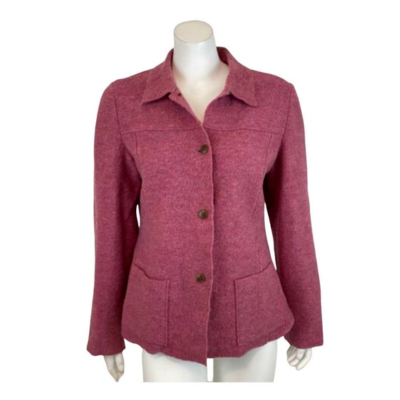 Pink wool deals blazer womens