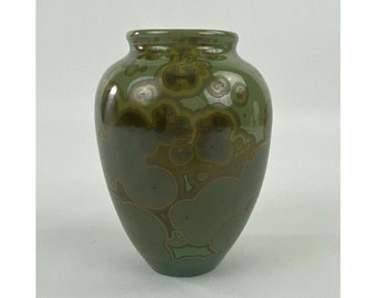 1996 Studio Art Pottery Vase Signed Troy Meek, Crystalline Glaze, Hawaii, Unique Piece