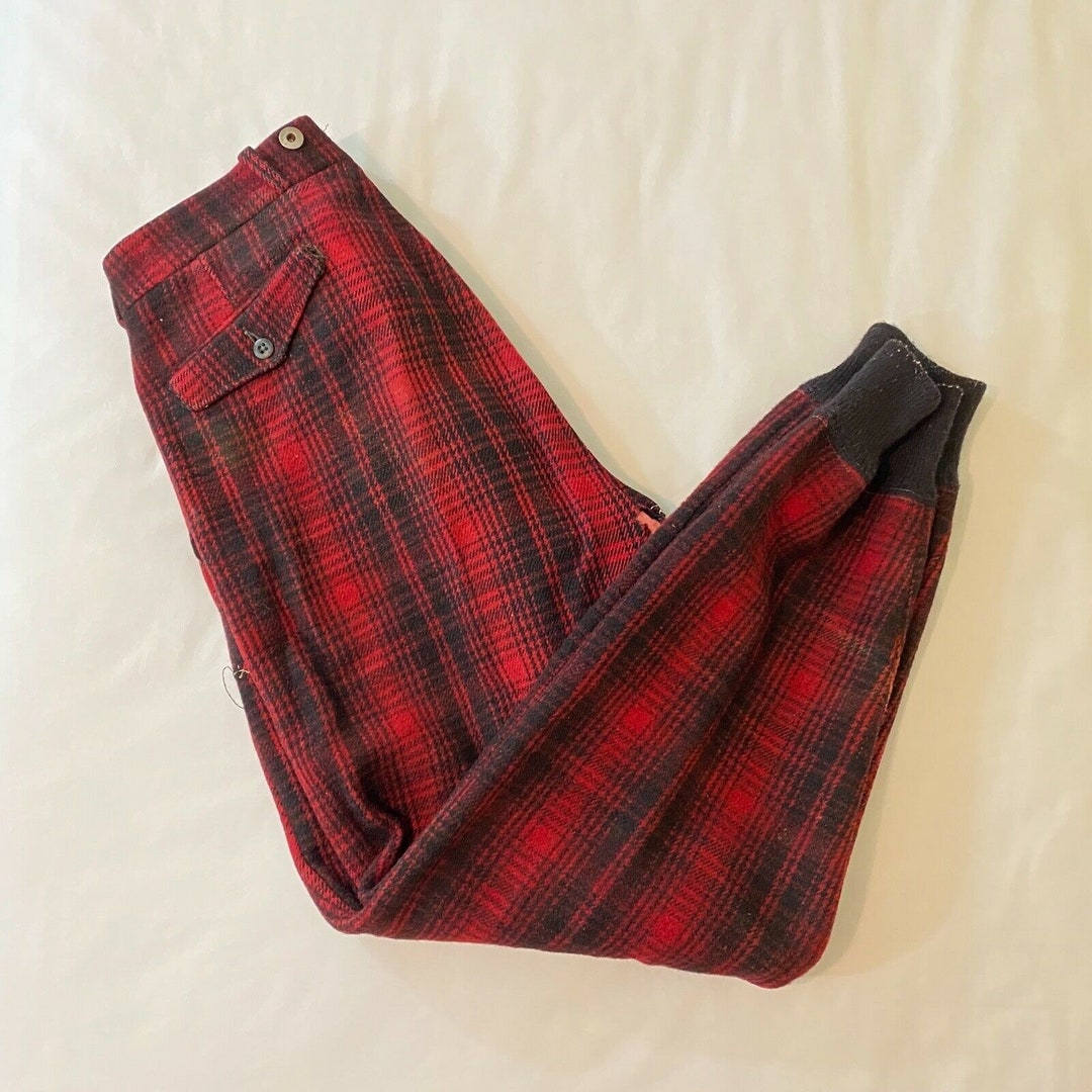 1950s Woolrich Wool Hunting Pants Red Buffalo Plaid - Etsy