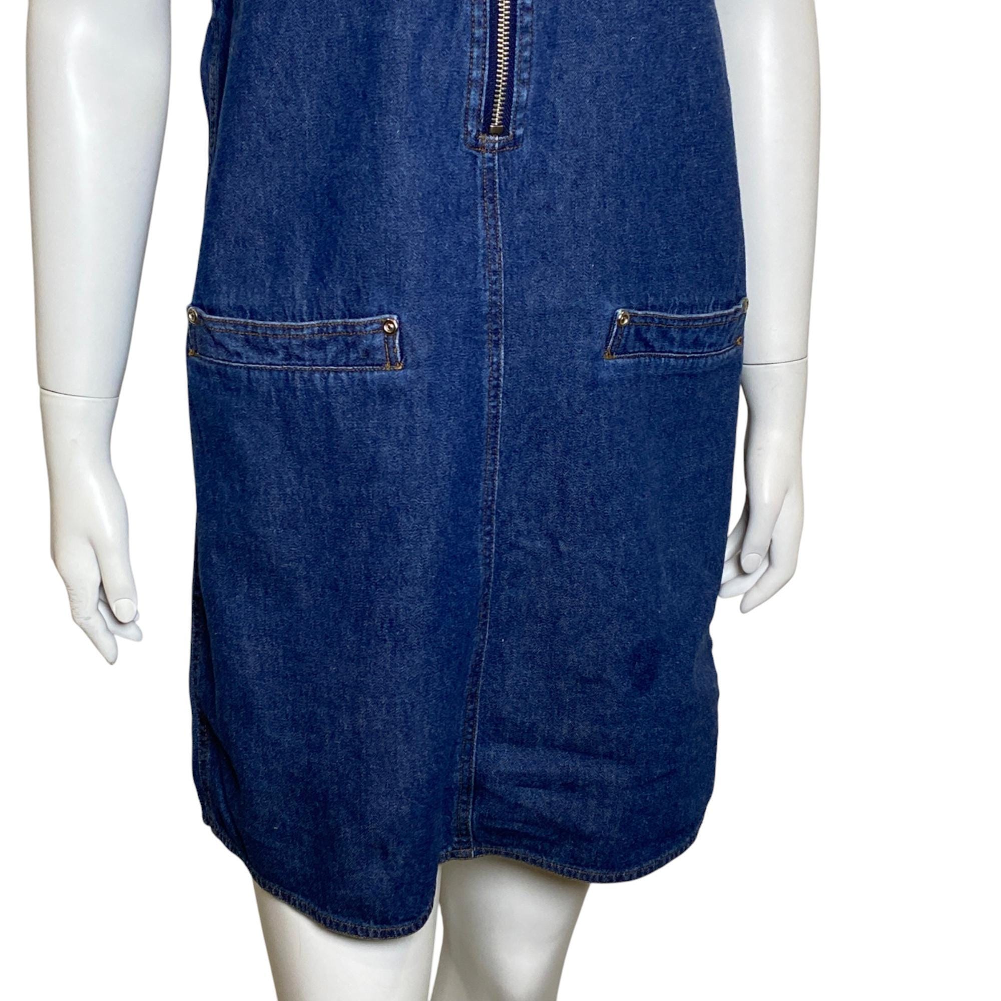 white christmas dresses Suzanne Denim Drop Waist Maxi Dress main image 0
