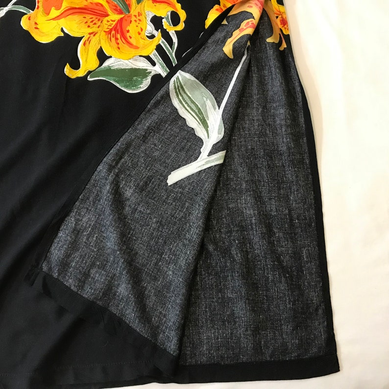 Vintage Dotti Floral Shift Sleeveless Maxi Dress Size M 70s Rayon Dress Made in USA