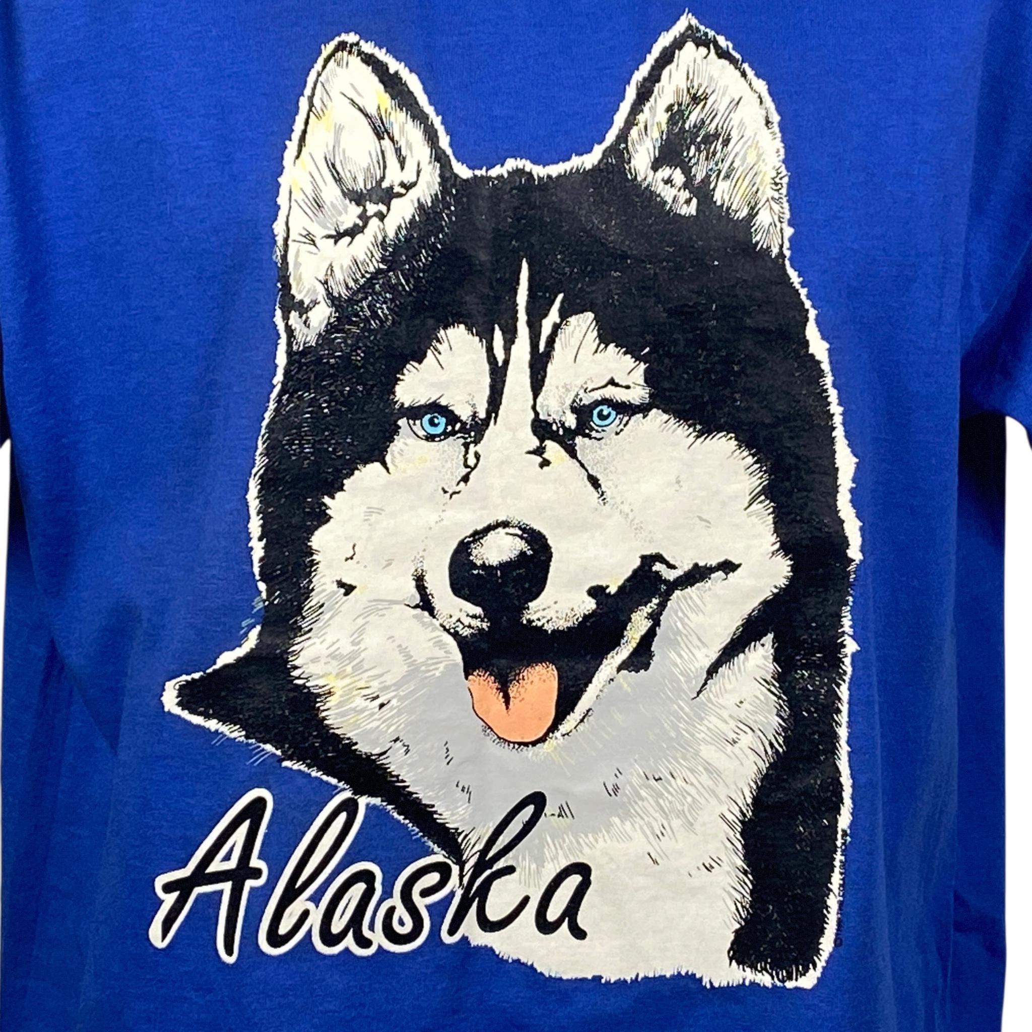 Portrait Of A Beautiful Alaskan Husky Dog In The Park. Siberian Husky Dog With Blue Eyes In Winter Forest Generative Ai