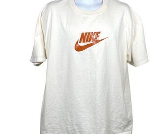 90s Nike Center Swoosh Short Sleeve T Shirt Mens XL, Silver Tag Tee