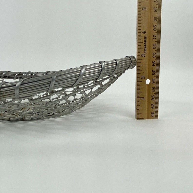 Aluminum Wire Basket Kmart Woven Wire Centerpiece Fruit Bowl Etsy