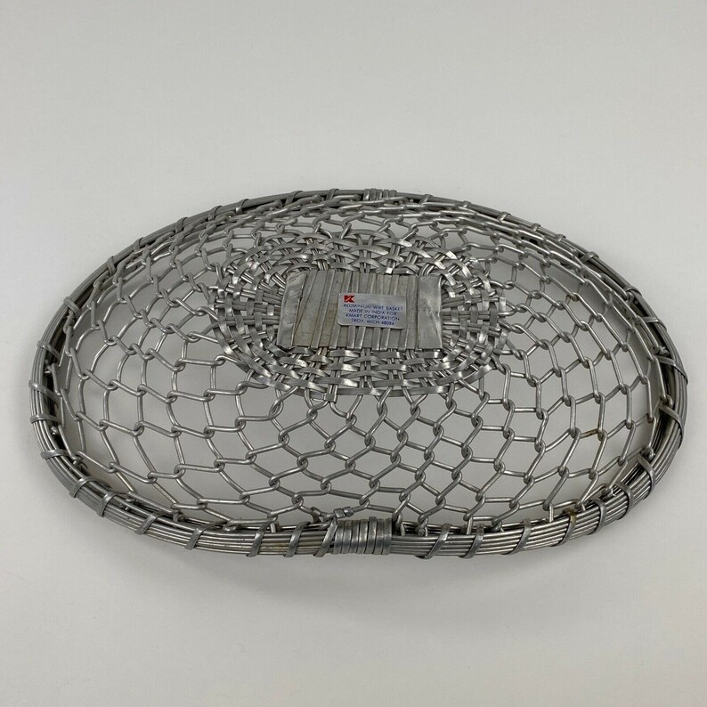 Aluminum Wire Basket Kmart Woven Wire Centerpiece Fruit Bowl Etsy