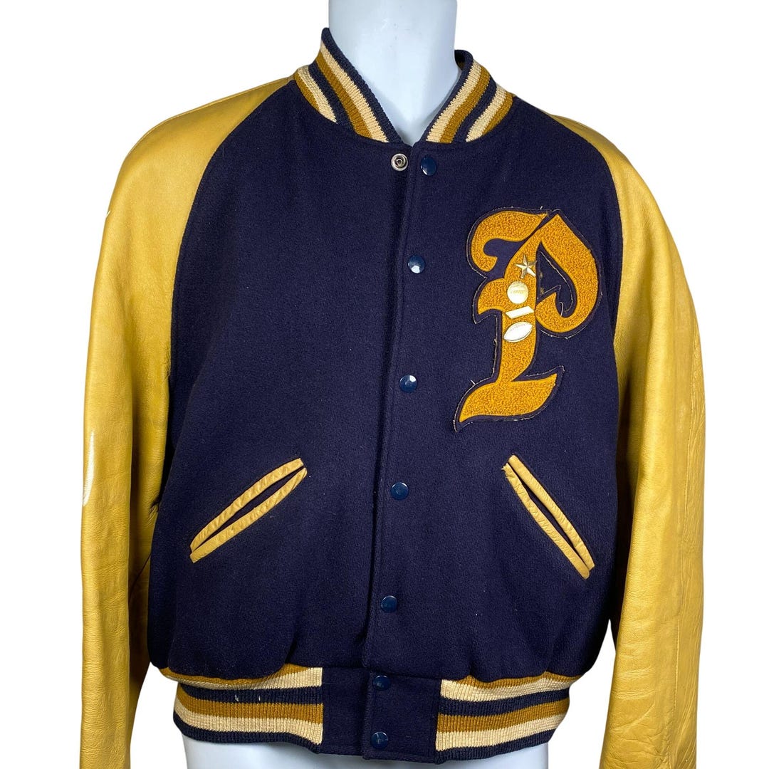 Howe Jackets Vintage Howe Varsity Letterman Jacket Size 44, Wool, Leather Sleeves ...