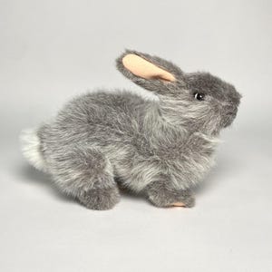 Applause Remarkable Rabbits Bunny Rabbit Plush Stuffed Animal 1989, Gray and White