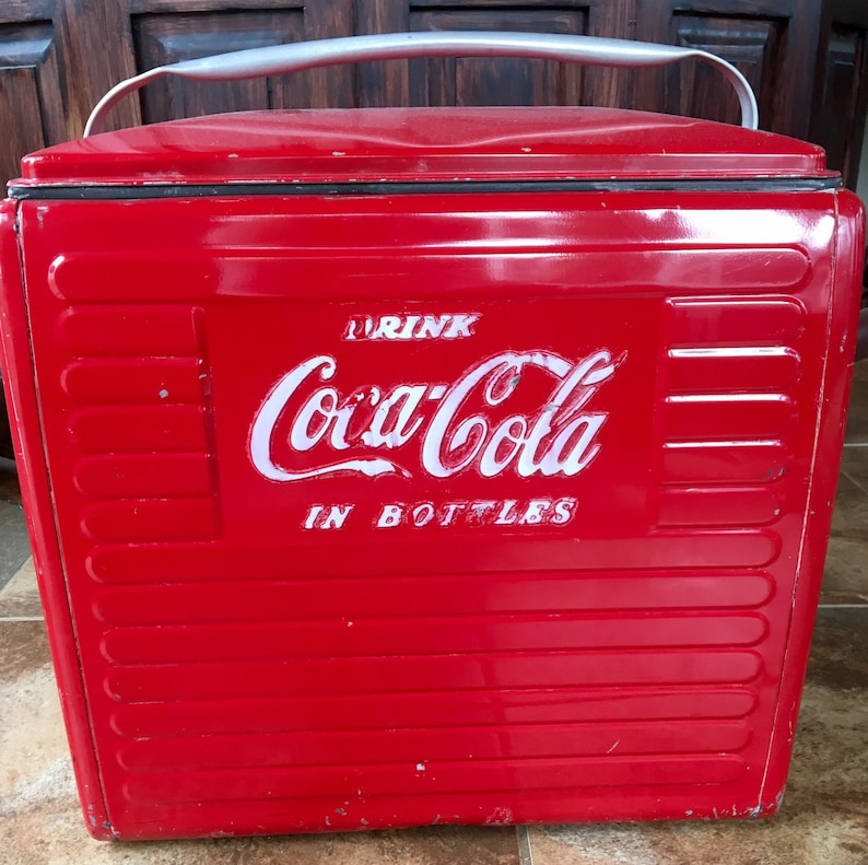 Vintage Coca Cola Ice Chest Action Mfg Co Etsy