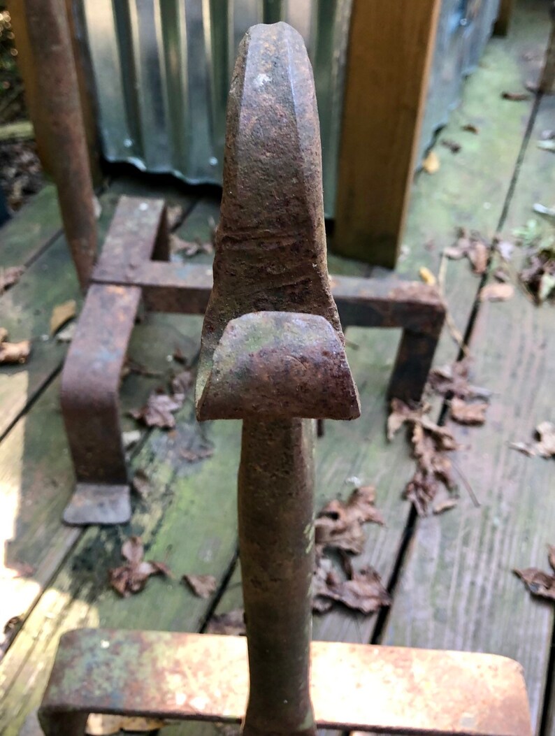 Antique Craftsman Fireplace Andirons