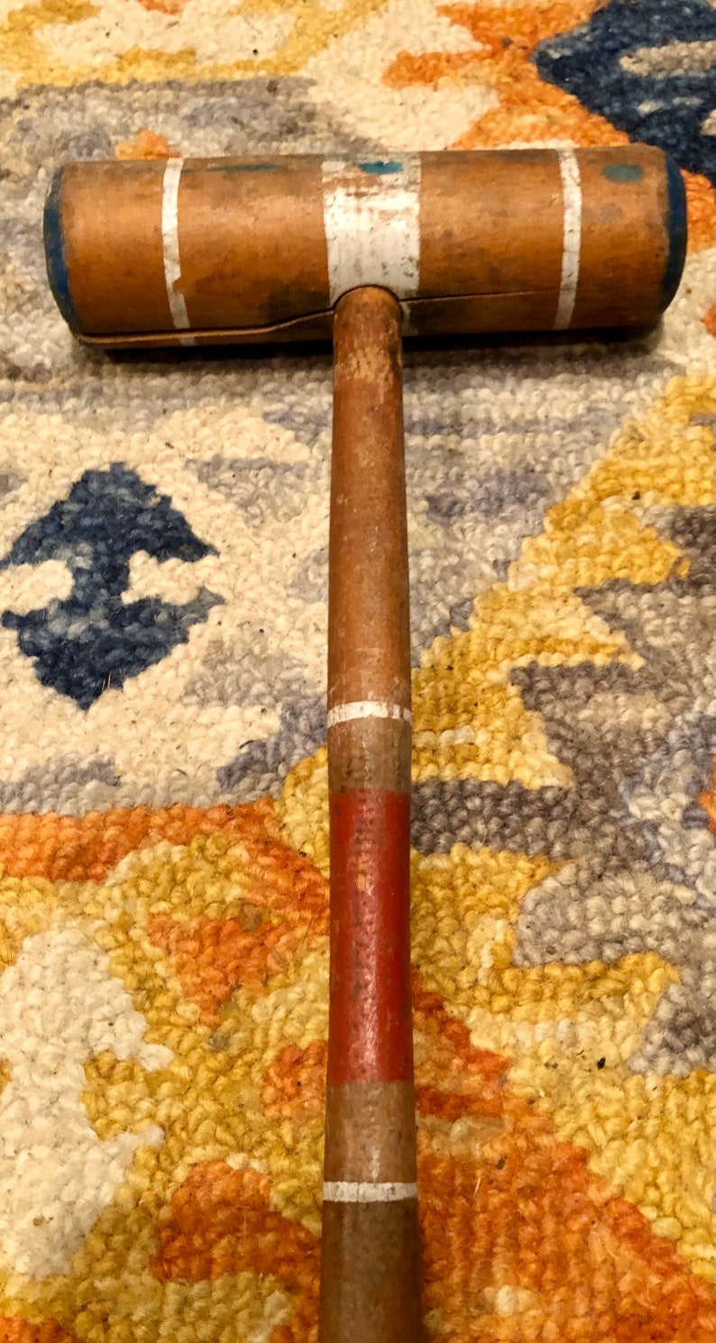 Teal gold navy peacock feather print velvet pillowcovers Vintage Wooden Croquet Mallets | Etsy