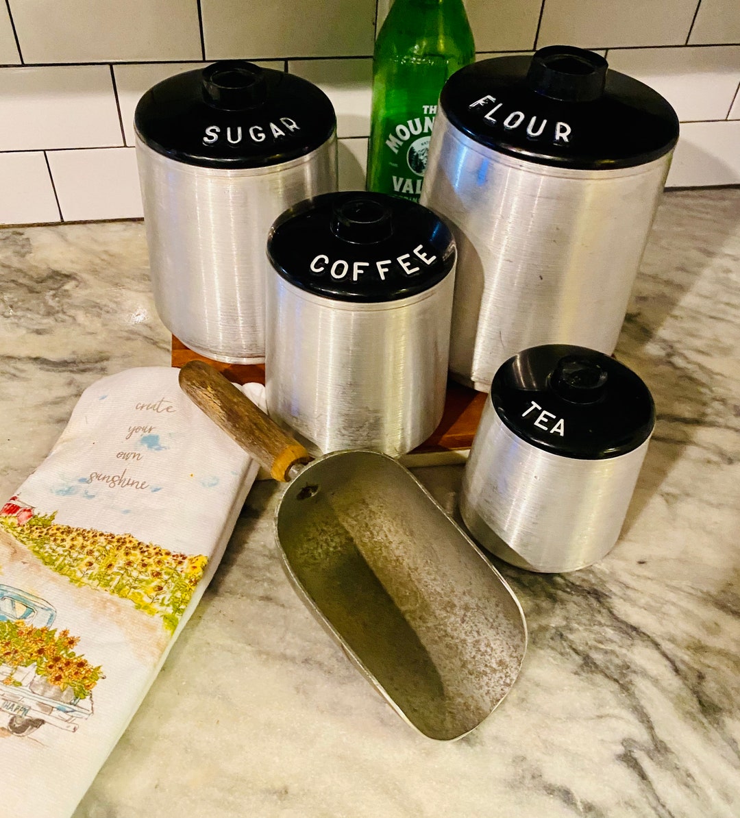 Vintage Kromex Aluminum Canister Set Etsy