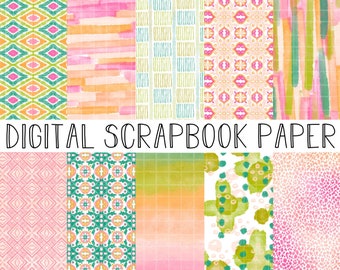 MARGARITAS & MAMACITAS Digital Papers, Summer Patterned Digital Paper, Cinco de Mayo, Fiesta Party, Mexican Party, Mexico Independence Day