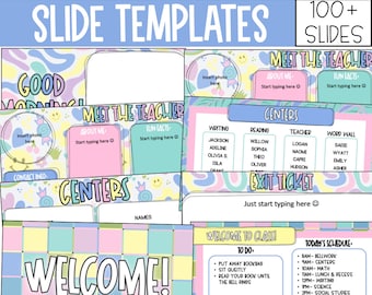 Retro Slide Templates for Classroom, Groovy Slides Templates, Classroom Management Slides, Retro Slides Templates For Google Slides