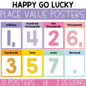 Place Value Posters, Place Value Wall Display, Math Posters for Elementary School, Learning Place Value, Place Value Number Display / HGL