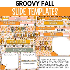 Groovy Fall Bulletin Board Decor, Retro Fall Bulletin Board, Fall ...