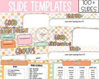 Retro Slide Templates for Classroom, Groovy Slides Templates, Classroom Management Slides, Retro Slides Templates For Google Slides