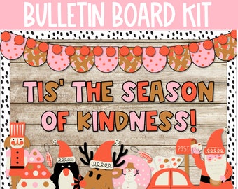Retro Boho Christmas Bulletin Board Decor, Retro Christmas Bulletin Board, Winter Classroom Decor, Nostalgic Christmas Decor, 70s Christmas