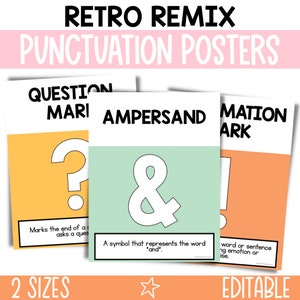 Punctuation Posters, English Posters, ELA Educational Posters, Language Arts Posters, Writing Posters, Educational Resources, Grammar- RTRMX