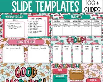 Christmas Slide Templates for Classroom, Holiday Slides Templates, Classroom Management Slides, Trendy Slides Templates For Google Slides