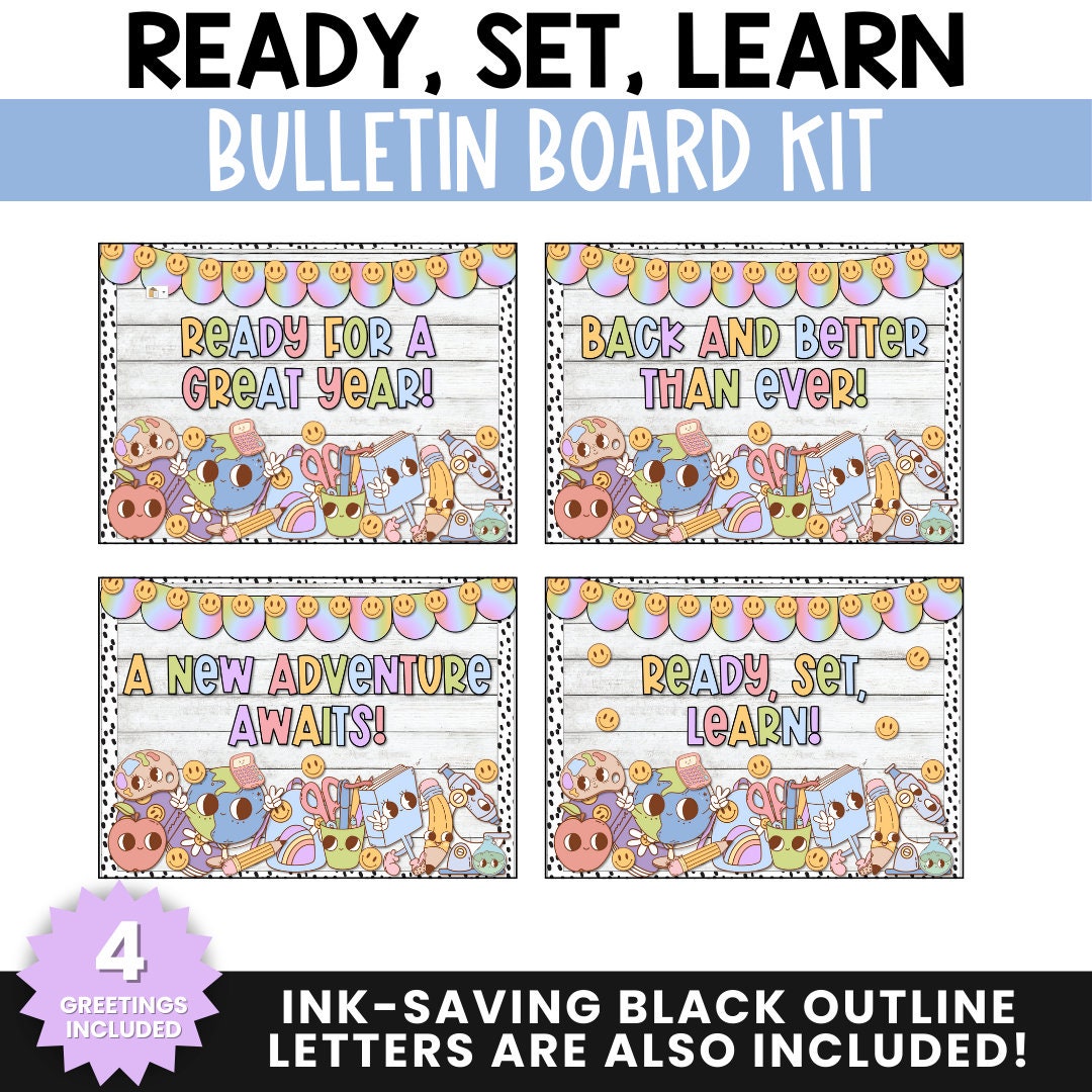 Back to School Bulletin Board Decor, Rainbow Classroom Decor, Open ...