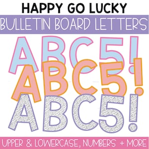 Bulletin Board Letters, Bulletin Board Decor Kit, Printable Bulletin Board Letters, Lettering Pack for Bulletin Boards, Classroom / HGL