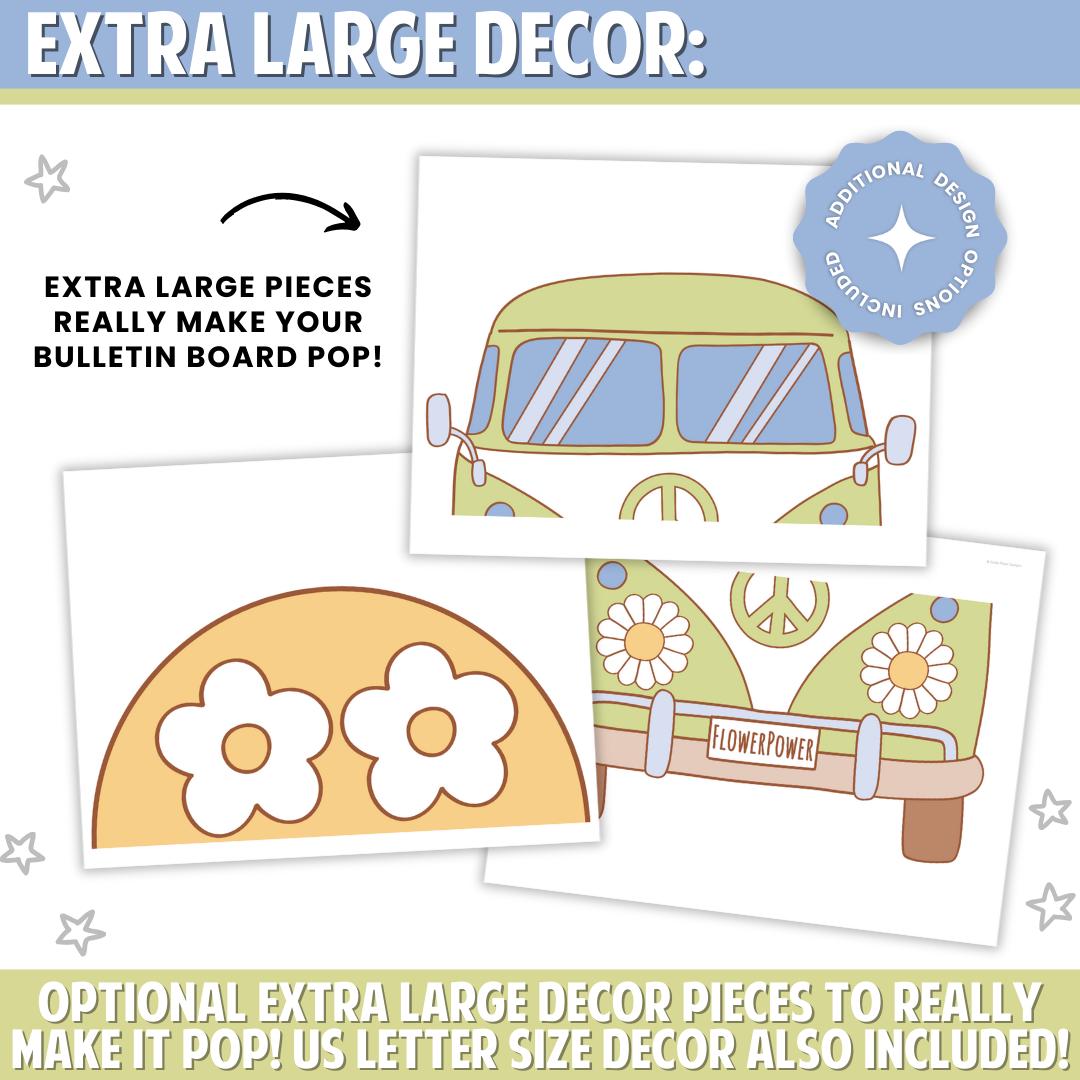 Retro Groovy Spring Bulletin Board Pastel Spring Classroom Decor ...