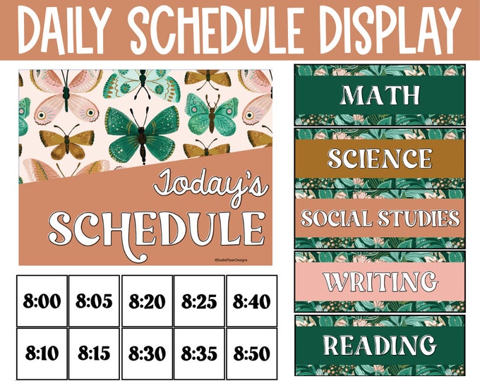 Editable Visual Schedule Cards | Colorful Classroom Timetable Display ...